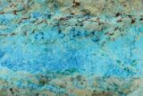 Polished Blue River Chrysocolla Slice - Arizona #167528-1